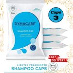 DYMACARE Rinse Free Shampoo Cap with Conditioner Microwaveable Pack of 3 Caps
