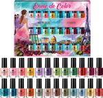 24 x NAIL POLISH VARNISH SET B 24 DIFFERENT MODERN COLOURS COMPLETE COLLECTION