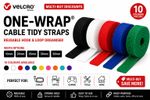 VELCRO® One Wrap Cable Ties Reusable Hook & Loop Straps Wire Management