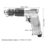 Air Drill 3/8 Inch 2000rpm Variable Speed Forward Reverse Adjustable Strong B UK