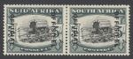 SG O28 South Africa 1935-49. 5/- black & blue-green. Mounted mint CAT £120