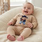 Rock A Bye Baby Boys Beige Knit 2 Piece Outfit 0-12M