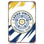 Leeds United Metal Sign, Vintage Tinplate Wall 30 cm x 20 cm, mixing