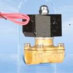Normally Closed Brass Solenoid Valve Waterproof Control Switch 220V 24V 1/2" 3/4