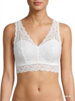 Avon White Lace Overlay Bra size L  16-18 BNIB