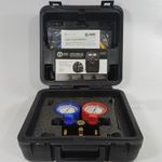 Javac 2 Valve Manifold HVAC Gauge Set with R410A R32 Hoses