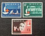 Nigeria 1963 Red Cross Centenary Stamp MH stamps SG135-137