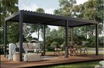 Veranda Pergola Aluminium Shutter Roof 3m X 4m Louvered Blinds Optional