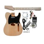 DIY TL6 Guitar Kit | Alder Body with Maple Fingerboard | Chrome Hardware Black