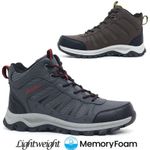 Mens Hiking Boots MEMORY FOAM Walking Ankle Trail Trekking Hiker Trainers Shoes
