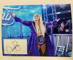 Charlotte Flair  (WWE)  **HAND SIGNED**  12x16 mounted display ~ AUTOGRAPHED