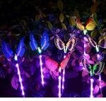 4X Solar Power Colorful Butterfly  LED Light Lamp 7 Color Change 