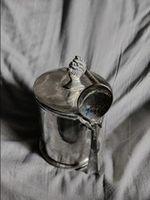 Vintage Indian Silver Lidded Pot With Spoon