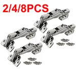 2~8PC 165 Degree Hidden Hinges Frameless Cabinet Hinges Large Angle Soft Closing