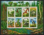Dinosaurs Prehistoric Animals 8v Sheetlet Uzbekistan 1999 MNH SG#228-235