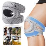 Adjustable Sports Knee Support Brace for Running Cycling Fitness Gray