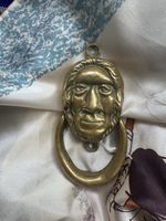 Vintage Brass Native American Chief Face Door Knocker Figural 9.5cm Rare