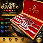 Sound Sword Pack of 3 Chakra Healing Frequency Tuning Swords for Meditation
