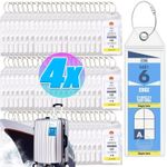 4Pack Cruise Luggage Tag Holder, Waterproof Luggage Label Holders Clear Tags
