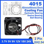 4015 40mm Brushless Cooling Fan Cooler Silent Fan 3.7V 5V 9V 12V 18V 24V 2 Pin