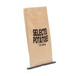 Nutley s half-size paper potato sacks 12.5kg stitched bottom 3-ply plain harvest