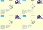 GB Stationery 1993 Set of four QEII 33p Airmail Postcards size g H&B CP127a to d