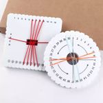 2Pcs Braiding Disk Round Square Kumihimo Beading Cord Disc Braiding Plate DIY