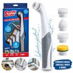 Supersonic Scrubber Electric Cleaning Brush Cordless Power with 4 Brushes