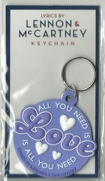 BEATLES LENNON & McCARTNEY lyrics 3D PVC KEYRING KEYCHAIN official merch SEALED
