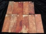AMBOYNA BURL knife handle scales blanks 150 x 55 x 33-35MM