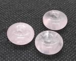 Rose Quartz Donut Beads - Pack of 3 - Jewellery Maker