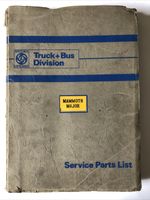 Leyland Service Parts List Mammoth Major AEC Tilt Cab Chassis Vertical Diesel