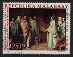 Malagasy Rep. 'Queen Adelaide receiving Malagasy Mission' Painting 1969 Canc
