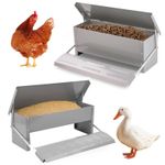 AUTO CHICKEN TREADLE FEEDER POULTRY FOOD BOWL HEN DUCK QUAIL FEED 5KG 10KG