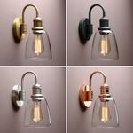 5.6" CLOCHE GLASS SHADE RETRO INDUSTRIAL BATHROOM WALL LAMP SCONCE Edison LIGHT