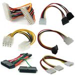 PSU Cables, Adaptors, Connectors, Extensions. 20/24pin, Molex, SATA, PCI-E, P4.