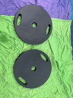Olympic weight set w/ variety of plates, squat set, and olympic dumbbell handles