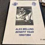 SWINTON RUGBY LEAGUE 1993/94 ALEX MELLING BENEFIT BROCHURE 