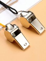 METAL REFEREE WHISTLE WITH KEY RING SPORTS PE SCHOOL FOOTBALL RUGBY OUTDOOR