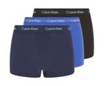 Men's Calvin Klein Boxers Trunks Underwear  3Pack Black/Navy/Royal Blue UK Stock