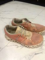On Cloud Womens Pink/Beige Mesh Running Trainers Lace Up UK 6 EU 39 US 8