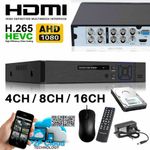 Smart CCTV DVR Recorder 4 8 16 Channel AHD 5MP 1080P Video HD VGA HDMI BNC UK