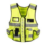 TACTICAL SECURITY DUTY PATROL VEST HI VIZ YELLOW SIA INDUSTRY DOOR STAFF