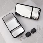 Universal For Tractor Digger Truck Double Mirror Wing Split Fixing Zoom Dual HGV
