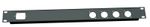 1U Rack Panel 1 IEC C13 Socket  4 XLR D series hole 19 inch folded front 