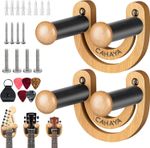 CAHAYA 2 Pack Guitar Wall Mount Hanger Guitar Hook Stand Width Adjustable Smilin