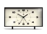Newgate® - Wideboy Alarm Clock Black Retro Cream Arabic Dial Silent Quartz