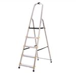 BiGDUG Aluminium Step Ladder - Non-Slip Surface Hand Rails - 3-8 Tread Step