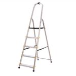 BiGDUG Aluminium Step Ladder - Non-Slip Surface Hand Rails - 3-8 Tread Step