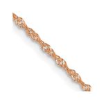 14K Rose Gold 1mm Singapore with Lobster Clasp Chain - 24 in
